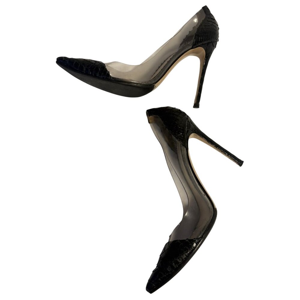 Gianvitto Rossi Plexi Pumps in Black Python - image 2
